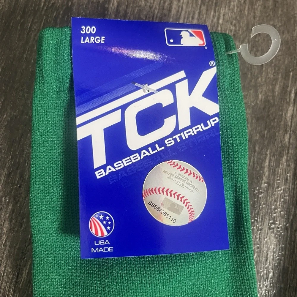 Lot‎ Of 2 TCK Baseball Stirrups Large 700 Pro Green Navy Blue White USA MADE NEW